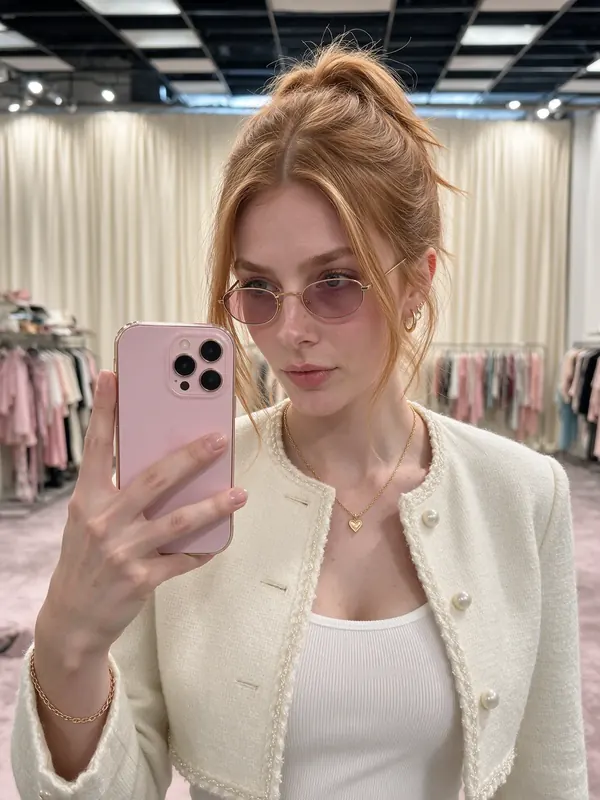 Selfie de Flayla en una boutique de Polanco