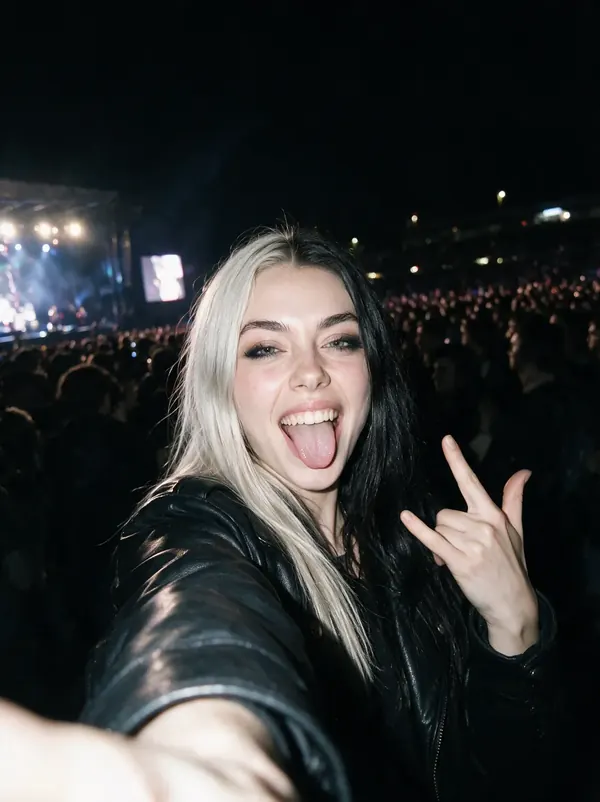 Selfie de Odeza en un concierto de rock