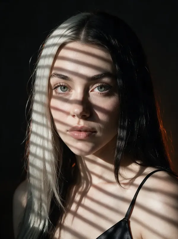 Retrato artístico de Odeza con sombras de persiana