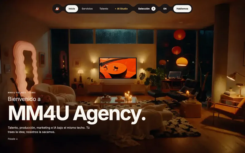 Portada del sitio de MM4U Agency