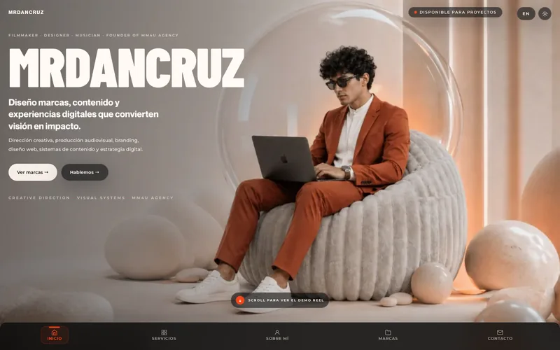 Portada del sitio de MRDANCRUZ